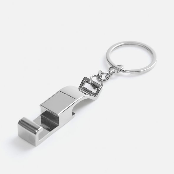 Брелок-подставка с открывалкой Virke, серебристый 