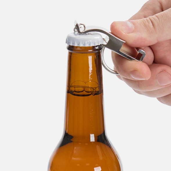 Брелок-подставка с открывалкой Virke, серебристый 