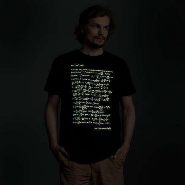 Футболка мужская «Да будет свет», со светящимся принтом 