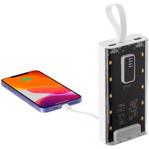 Аккумулятор Trellis Flat 10000 мАч, белый 