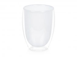 Стакан с двойными стенками, белый внутри