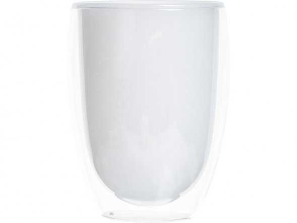 Стакан с двойными стенками, белый внутри 