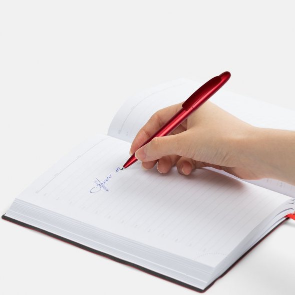 Ручка шариковая Moor Silver, ver.2, красный металлик 