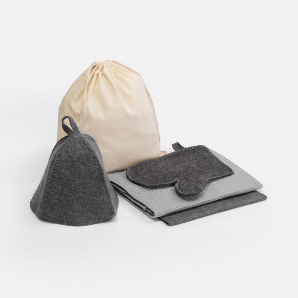 Банный набор Heat Therapy ver.2, мужской, светло-серый 