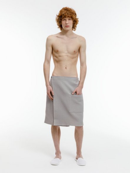 Банный набор Heat Therapy ver.2, мужской, светло-серый 