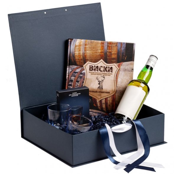 Коробка на лентах Tie Up, синяя 