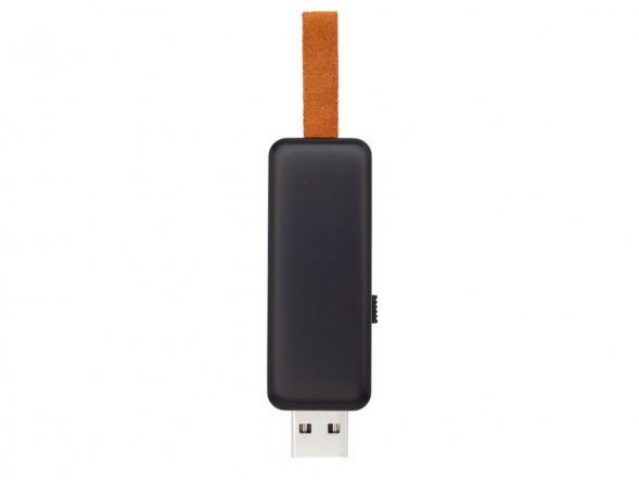 USB-флеш-накопитель Gleamобъемом 16 ГБ с подсветкой, черный 