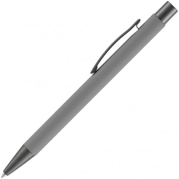 Ручка шариковая Atento Soft Touch, серая 
