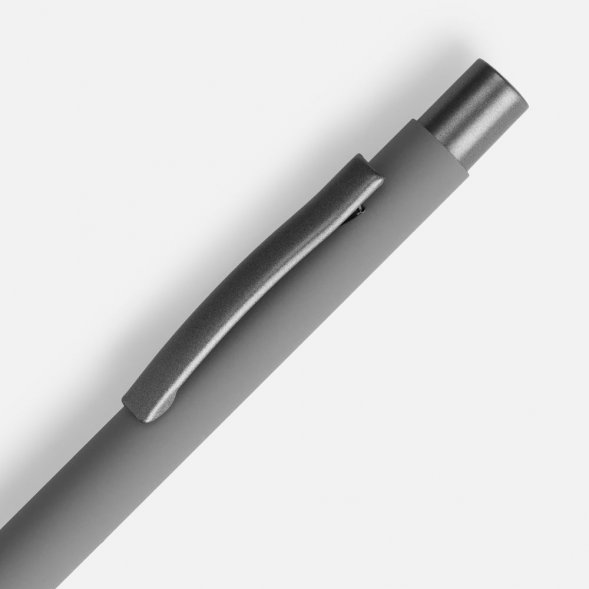 Ручка шариковая Atento Soft Touch, серая 