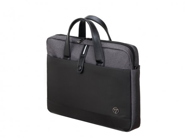 Сумка для ноутбука TORBER VECTOR 14.1&amp;#039;&amp;#039;, черный/серый, нейлон, 40 x 5 x 28 см, 5л 
