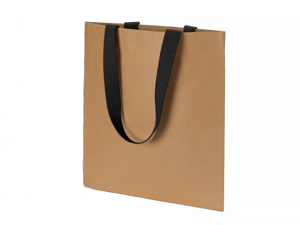 Сумка-шопер Papyrus из моющейся крафт-бумаги, натуральный/черный 