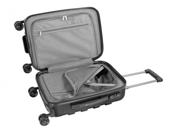 Чемодан BUGATTI Galatea, чёрный, поликарбонат / АБС-пластик, 36,5х24,5х56 см, 38 л 