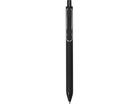 Ручка пластиковая шариковая Clip, софт-тач, черный 