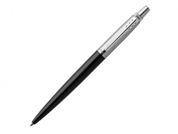 Шариковая ручка Parker Jotter Essential, Satin Black CT, стержень: M, цвет чернил : blue или black 