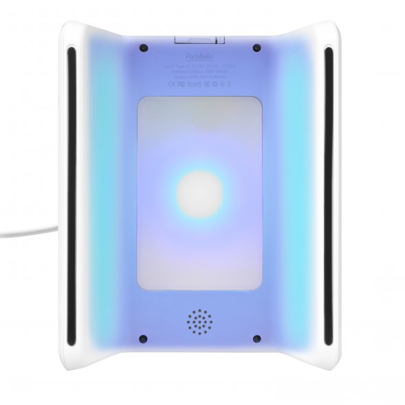 Зарядная станция с часами 15W Flame, белая 