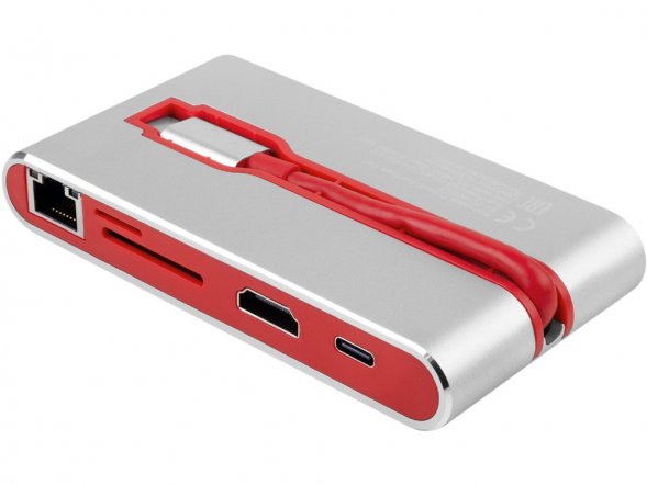 Хаб USB Rombica Type-C Hermes Red 