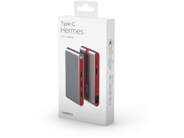 Хаб USB Rombica Type-C Hermes Red 