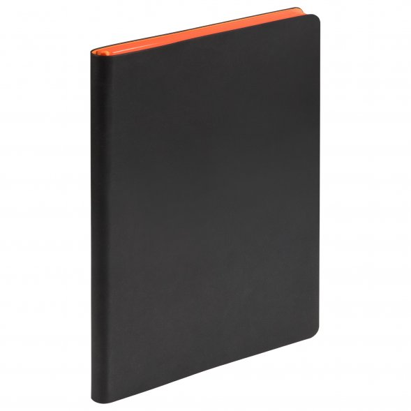 Ежедневник Latte NEW недатированный, черный/оранжевый (без упаковки, без стикера) 