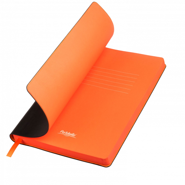 Ежедневник Latte NEW недатированный, черный/оранжевый (без упаковки, без стикера) 