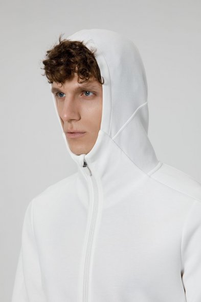 Куртка с капюшоном унисекс Begi, молочно-белая 