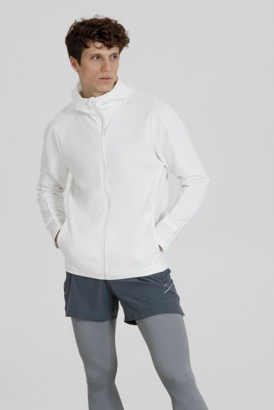 Куртка с капюшоном унисекс Begi, молочно-белая 