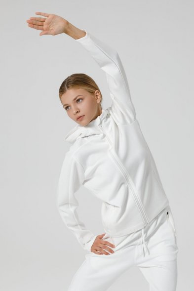 Куртка с капюшоном унисекс Begi, молочно-белая 