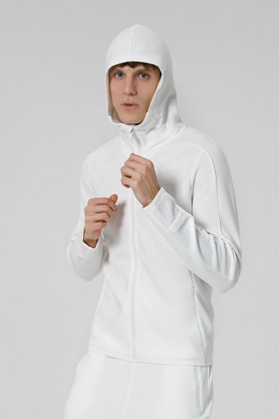 Куртка с капюшоном унисекс Begi, молочно-белая 