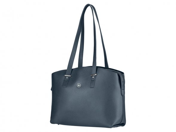 Сумка женская WENGER RosaElli с карманом для ноутбука 14, синяя, полиэстер, 37 x29x19 см 
