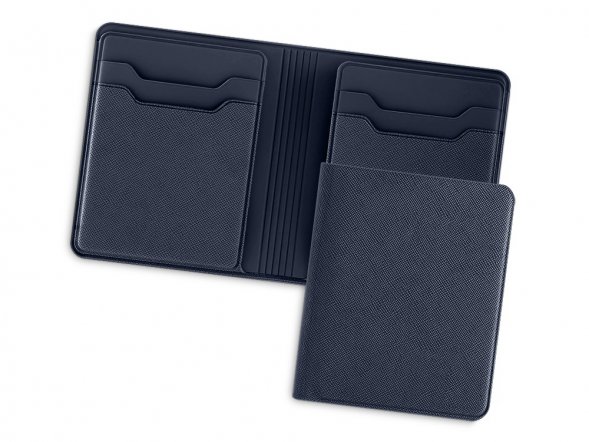 Картхолдер с отделением для бумажных денег Favor, темно-синий 