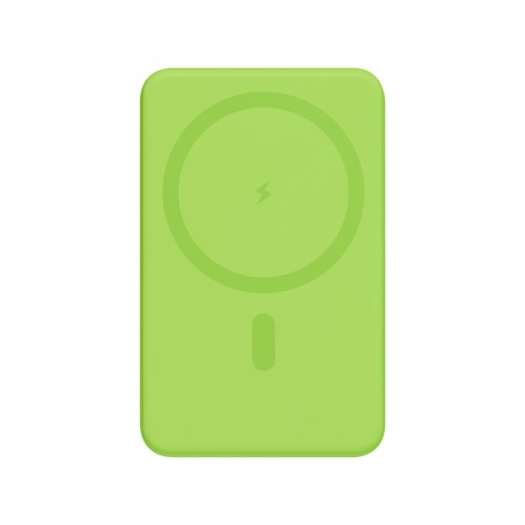 Внешний аккумулятор Largo PD 5000mAh с функцией беспроводной зарядки 15W, салатовый 