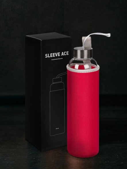 Бутылка для воды Sleeve Ace, красная 