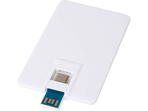 Duo Slim USB-накопитель емкостью 64ГБ и разъемами Type-C и USB-A 3.0, белый 