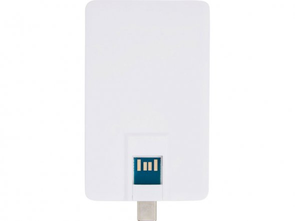 Duo Slim USB-накопитель емкостью 64ГБ и разъемами Type-C и USB-A 3.0, белый 