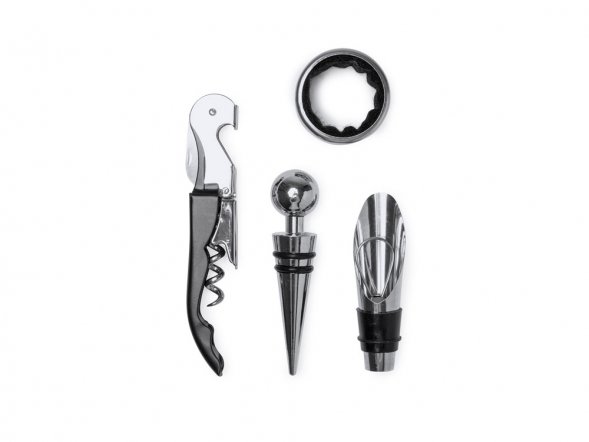 Винный набор MALBEC с аксессуарами из нержавеющей стали, серебристый 