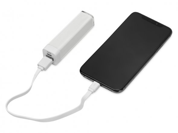 Портативное зарядное устройство Ангра, 2200 mAh, белый 