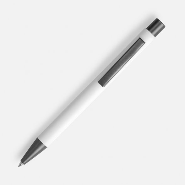 Ручка шариковая Atento Soft Touch, белая 