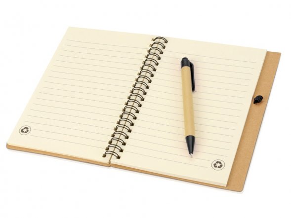 Блокнот Priestly с ручкой, черный 