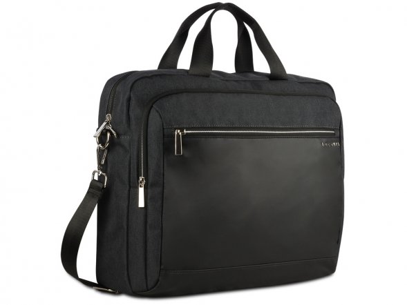 Портфель мужской BUGATTI Sera, антрацитовый, полиэстер, 40х11х34 см 