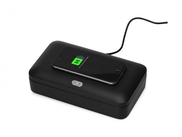 УФ-стерилизатор c функцией беспроводной зарядки Sector, Evolt, черный 