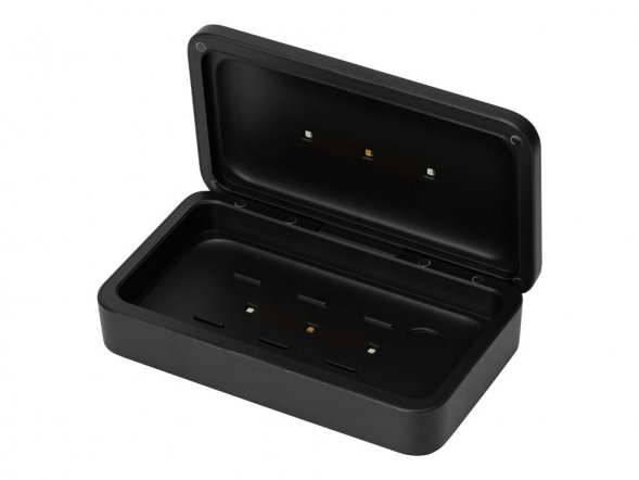 УФ-стерилизатор c функцией беспроводной зарядки Sector, Evolt, черный 