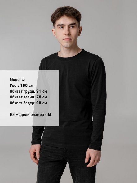Футболка с длинным рукавом Lehta, черная 