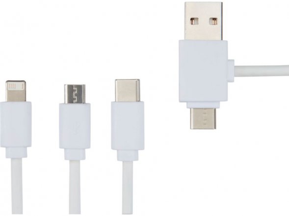 Зарядный кабель 5-в-1 с противобактериальной присадкой Pure 