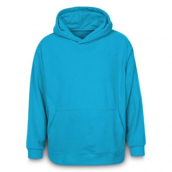 Худи флисовое унисекс Manakin, бирюзовое 