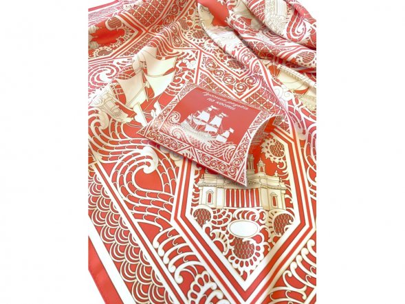 Платок Русская резьба по кости 