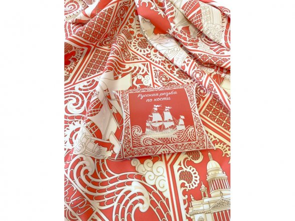 Платок Русская резьба по кости 