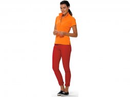 Рубашка поло First женская, оранжевый