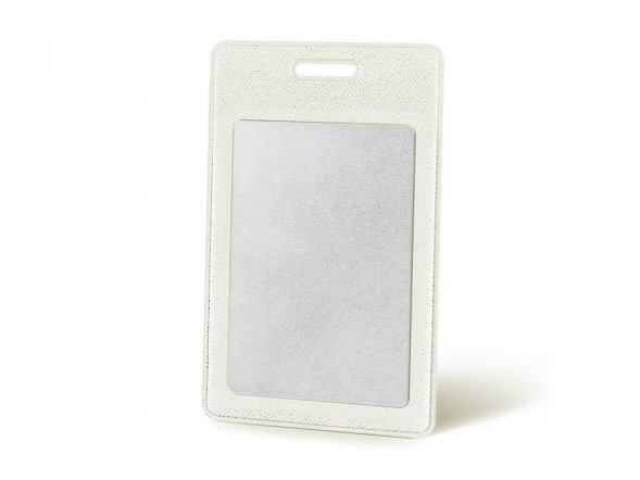 Вертикальный карман из экокожи для карты Favor, белый 