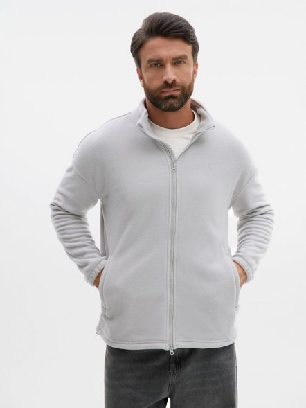 Куртка флисовая унисекс Nebo, светло-серая 