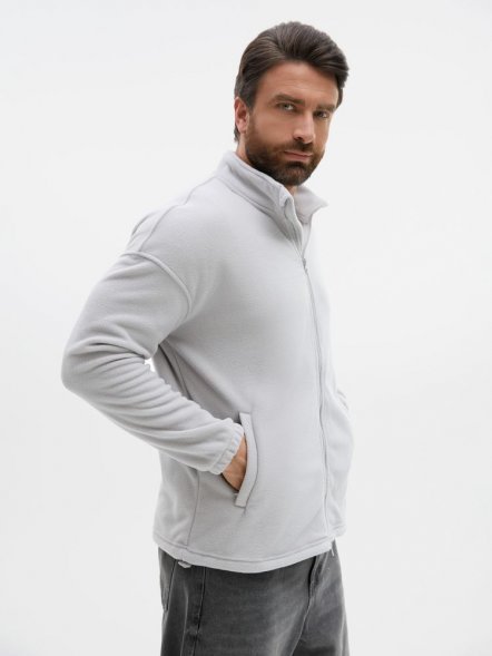 Куртка флисовая унисекс Nebo, светло-серая 