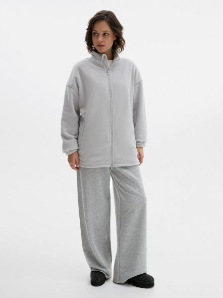 Куртка флисовая унисекс Nebo, светло-серая 